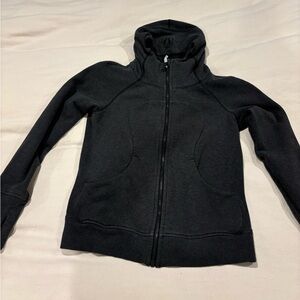 Lulu Lemon Scuba Full Zip Hooded Sweatshirt Dark Gray Size 8